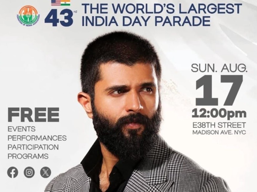 VIJAY DEVERAKONDA TO LEAD WORLD’S BIGGEST INDIA DAY PARADE IN NEW YORK